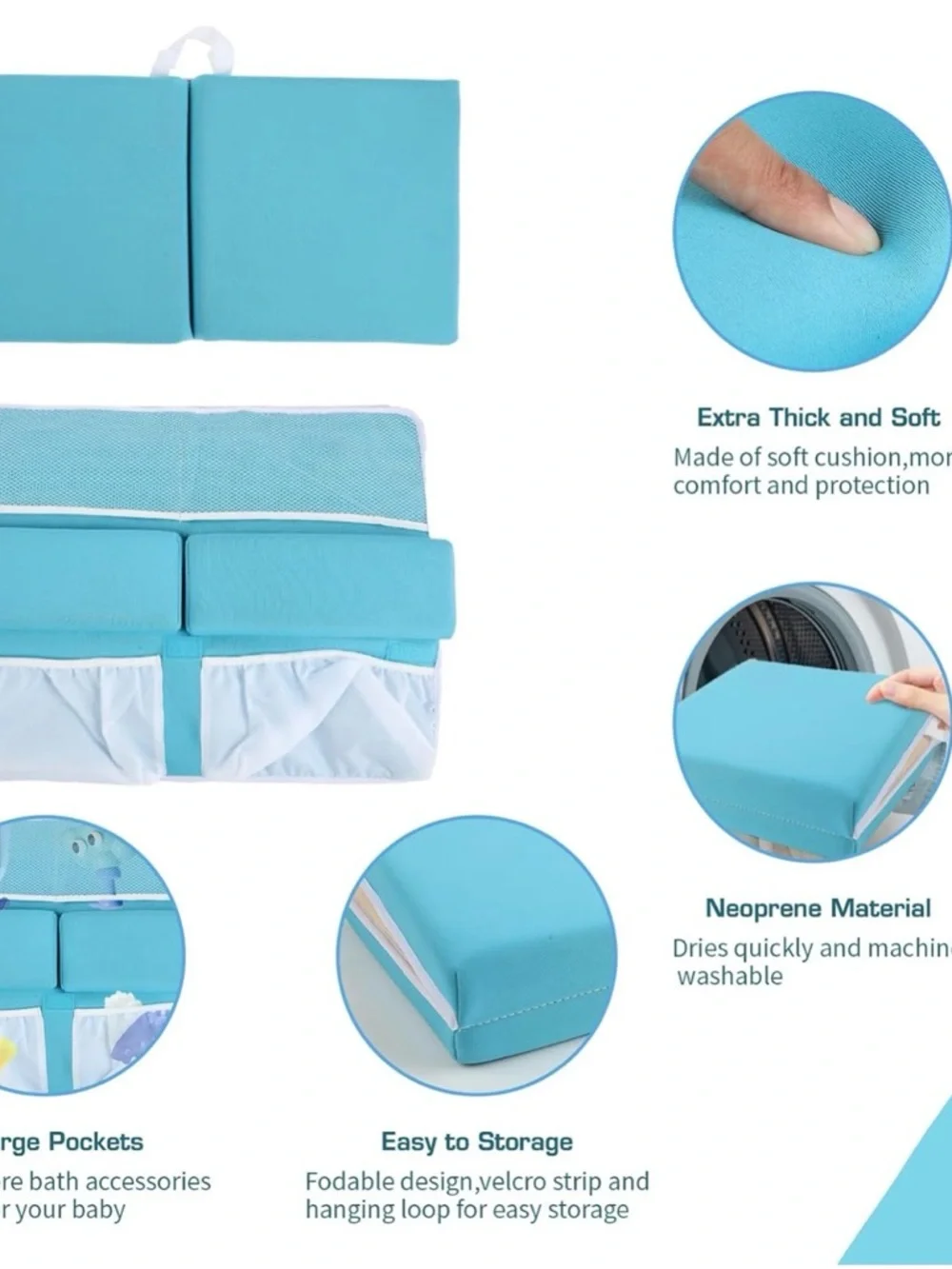 Kids Bath Toy Organizer and Bath Kneeler